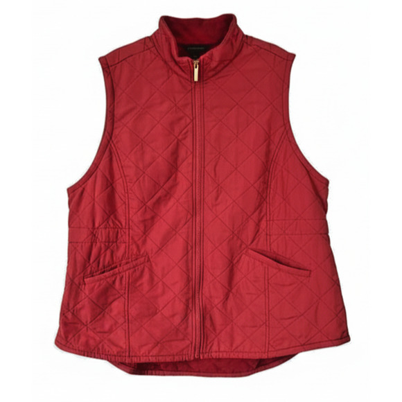 Bit & Bridle Jackets & Blazers - Women's Riding Vest Quilted Bit & Bridle Brick Red 1X Equestrian Wear